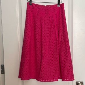 Halogen Pink Eyelet Midi Skirt